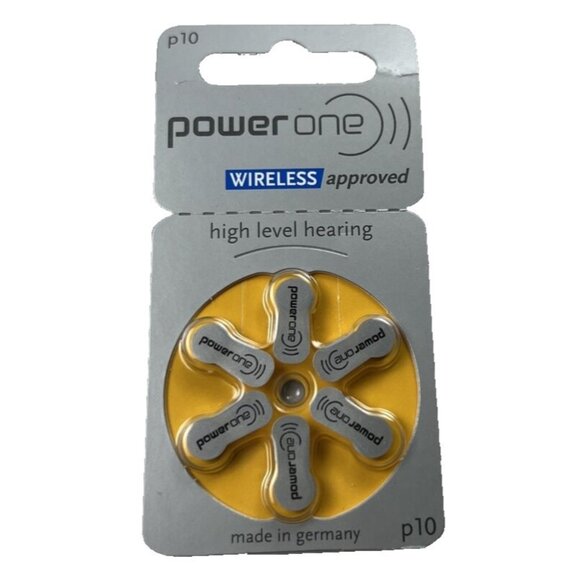 Power One Hearing Aid Batteries P10 Wireless Approved Made In Germany - Picture 1 of 3